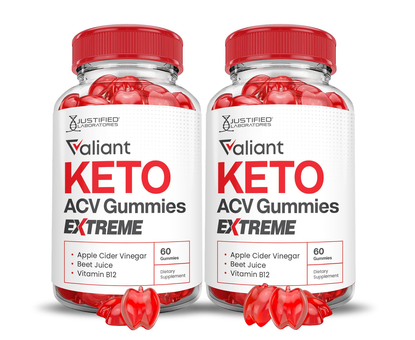 Justified Laboratories Valiant Keto ACV Gummies Extreme 2000mg, 120 Gummies