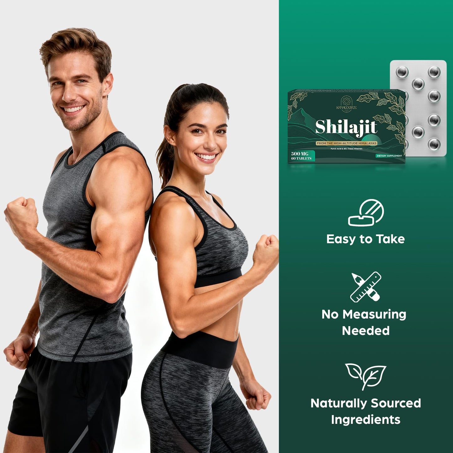 Kanacoufce Shilajit 500 mg Tablets, 120 Count