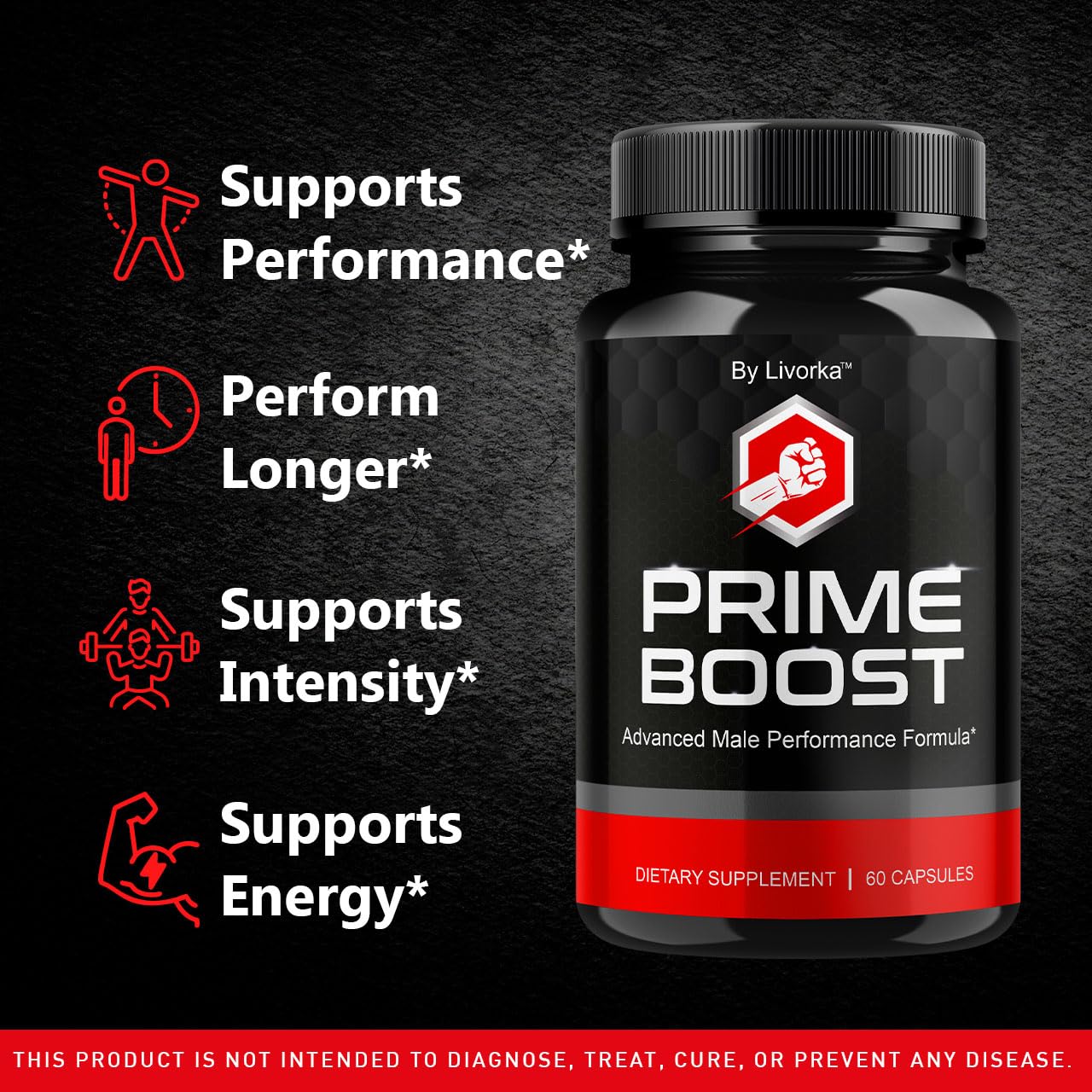 LIVORKA Prime Boost Capsules, 300 Capsules