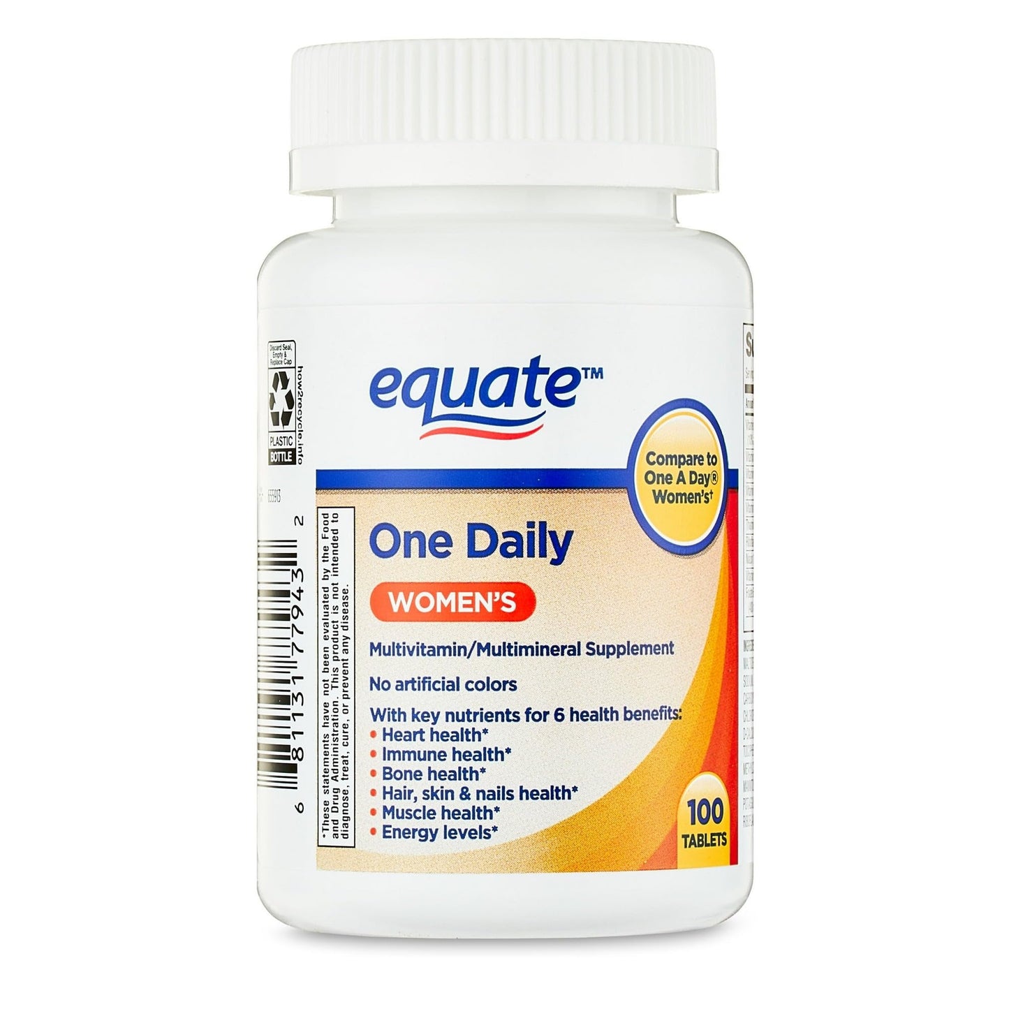 BASKETGOODS One Daily Women's Multivitamin Multimineral Supplement Tablets, 100 Count