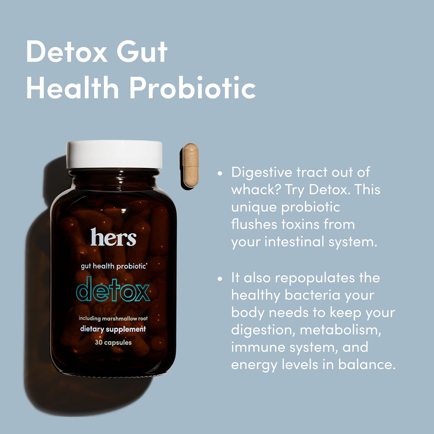 HIMS & HERS Hers Detox Supplement 30 Capsules