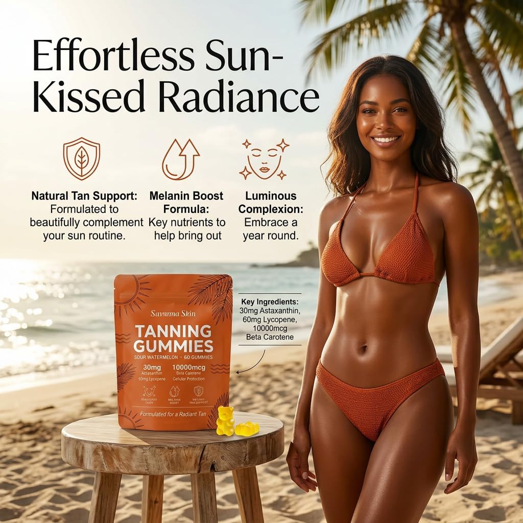 Lyva Savanna Skin Tanning 60 Vegan Gummies
