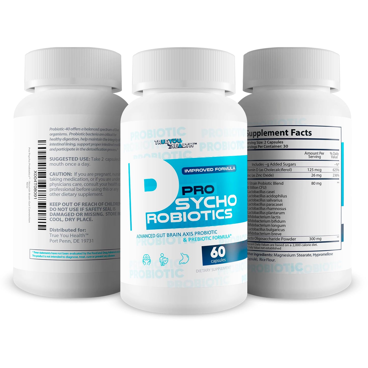 True You Health Pro Psycho Probiotics Capsule, 60 Count