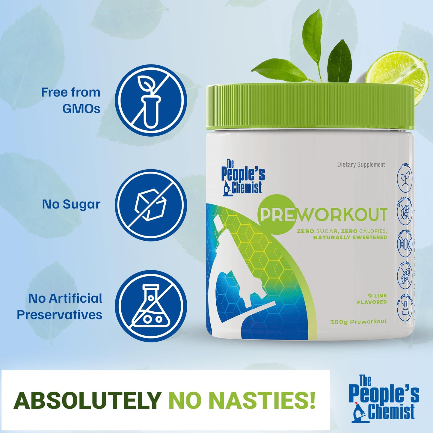 People's Chemist The Pre-Workout (Lime) Powder 10.58 Ounce