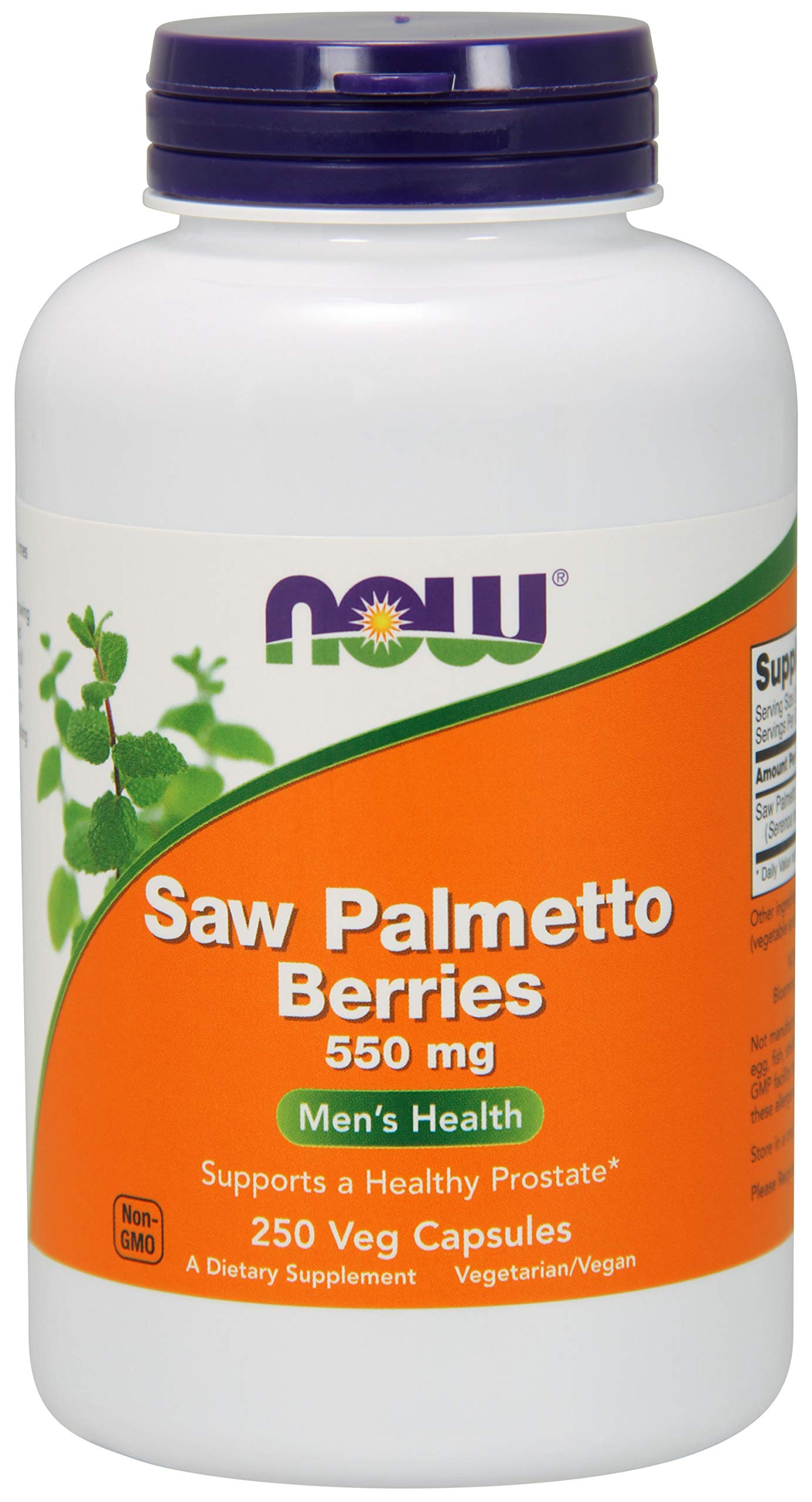 NOW Foods Saw Palmetto Berries 550 mg Capsules 250 Caps