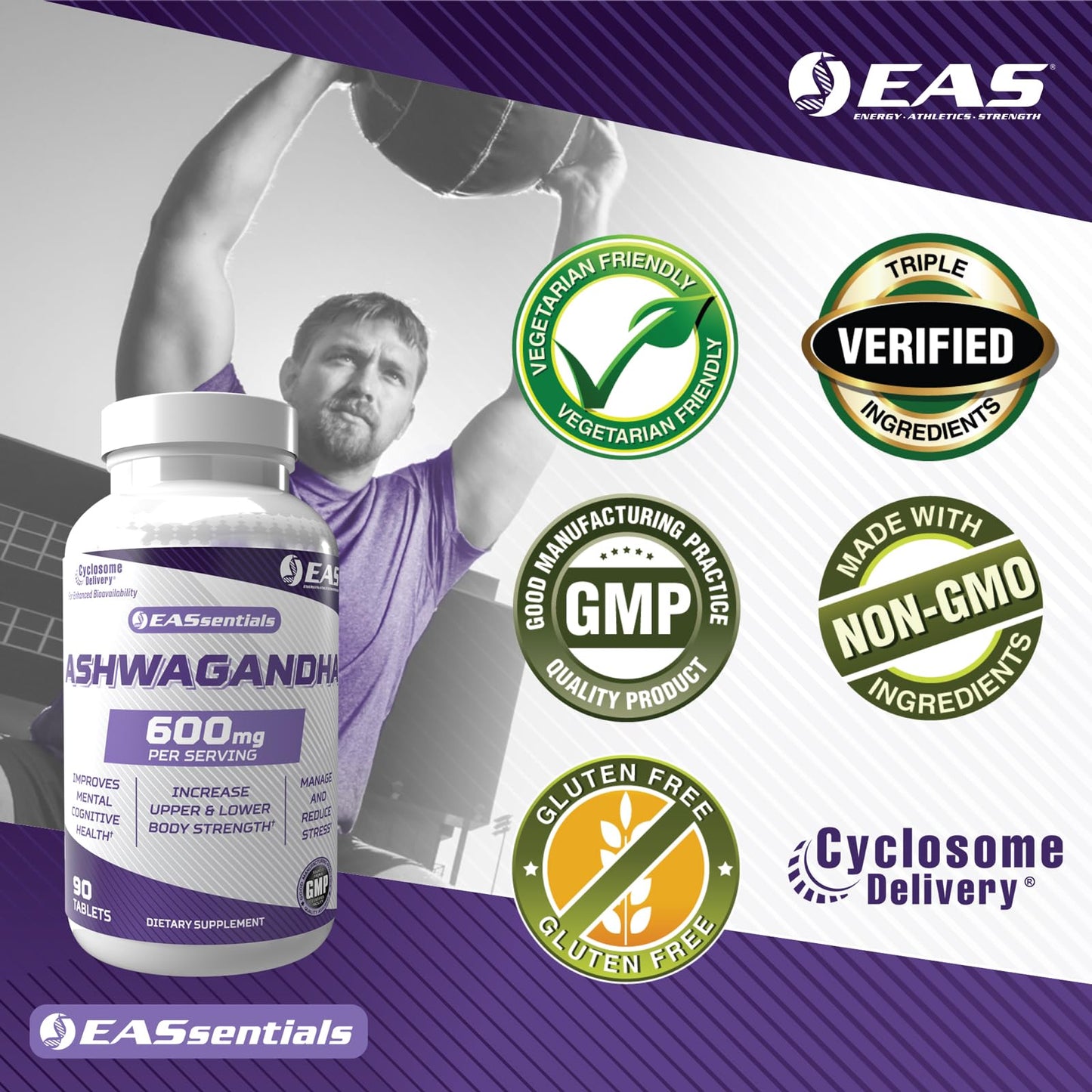 Experimental and Applied Sciences Ashwagandha 600mg Tablet, 90 Tablets