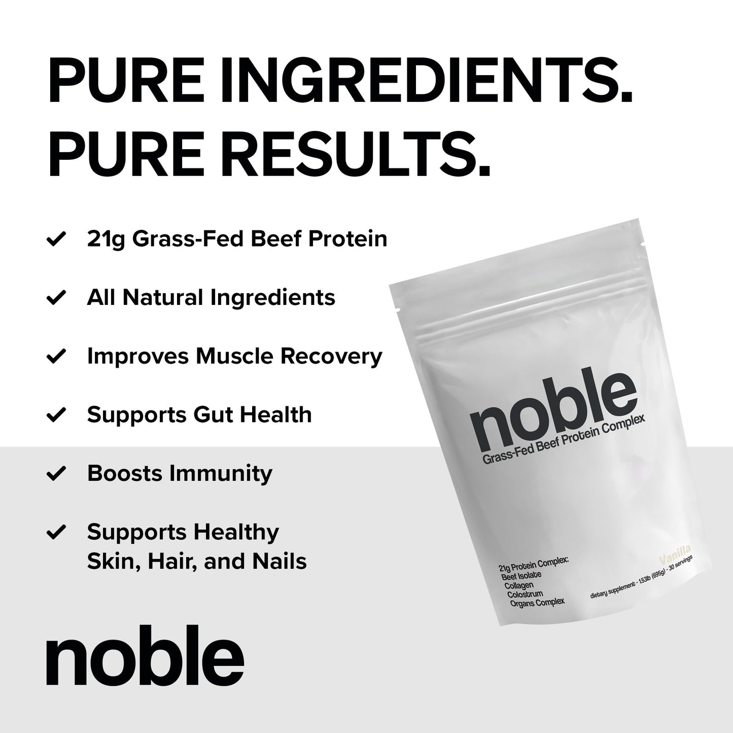 Noble Origins All-in-One Protein Powder Bundle, Vanilla & Chocolate, 2-Pack, 53.6