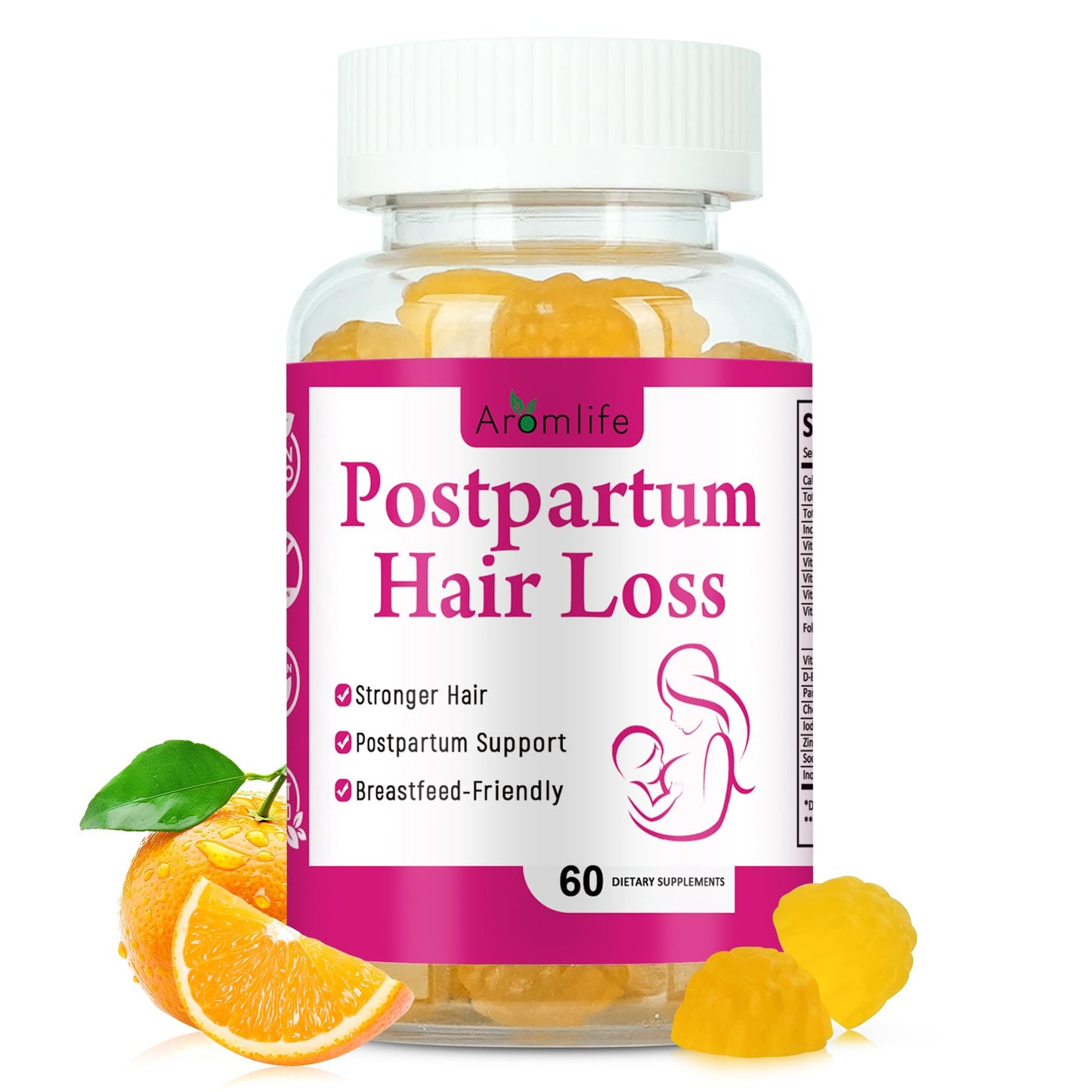 Aromlife Postpartum Hair Loss Gummies for Women 60 Count