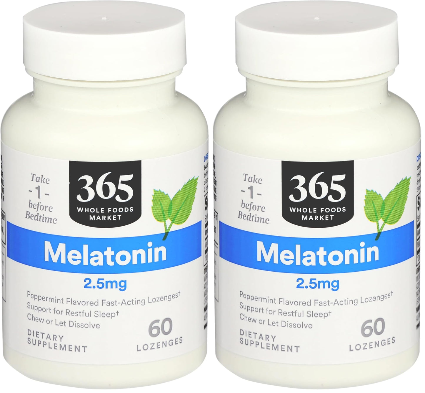 365 by Whole Foods Market Melatonin 2.5 mg Peppermint 120 Tablets
