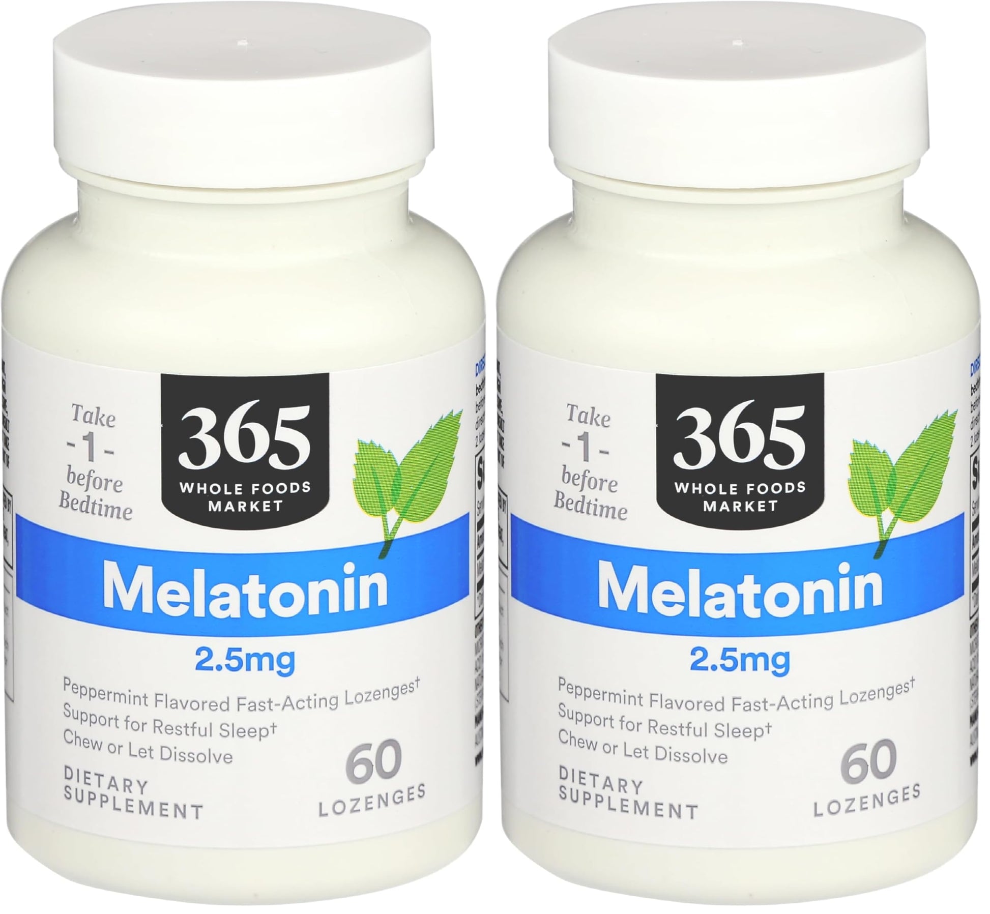 365 by Whole Foods Market Melatonin 2.5 mg Peppermint 120 Tablets