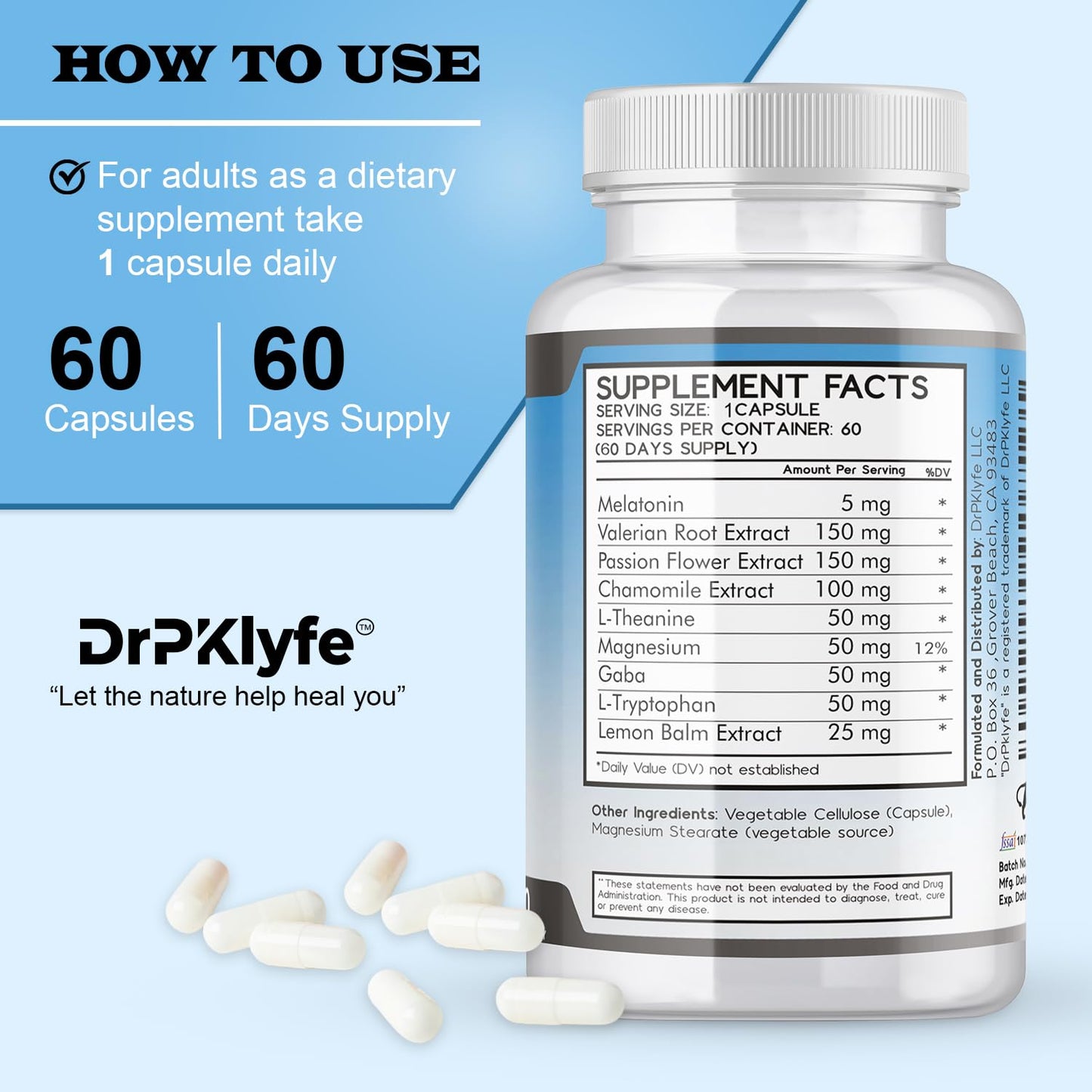 DrPKLyfe Sleep Aid 60 Capsules