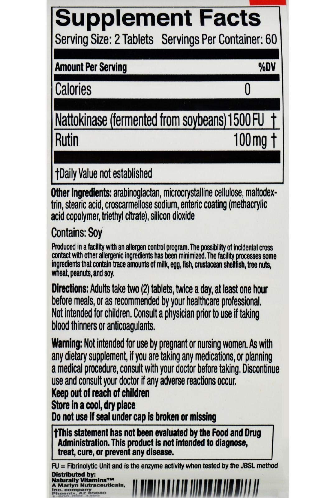 Garden of Life Nattokinase 120 Tablets
