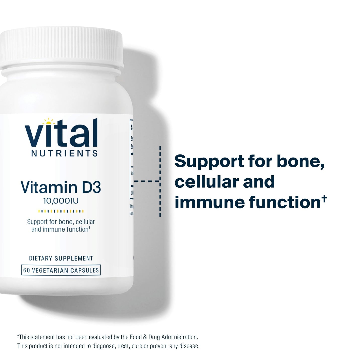 Vital Nutrients Vitamin D3 10000 IU Capsule, 60 Count