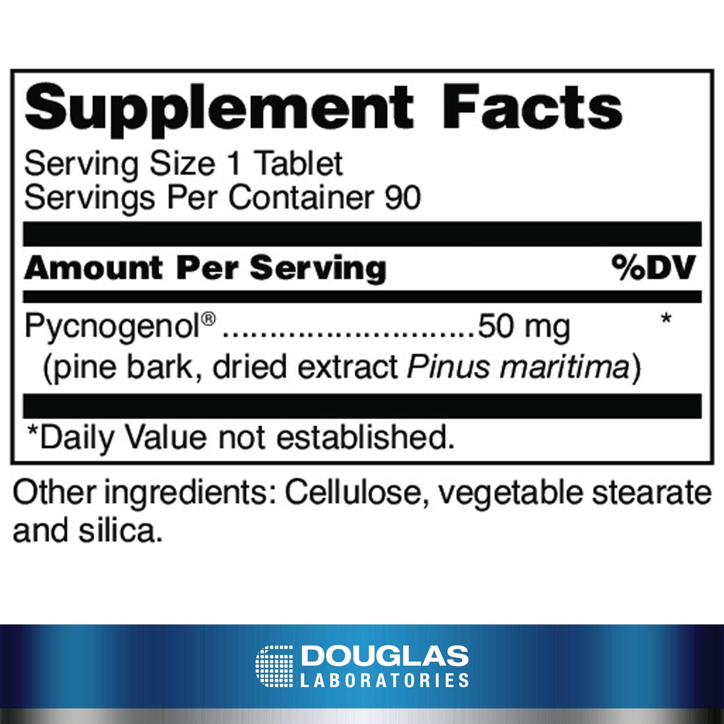 Douglas Laboratories Pycnogenol Pine Bark Extract 50 mg Tablet, 90 Count
