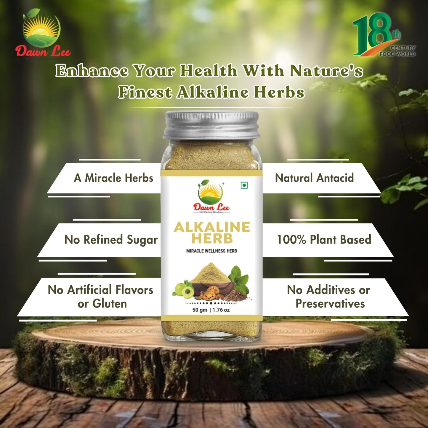 Dawn Lee (18th Century Goodness) Alkaline Herb Ayurvedic Detox Powder, 50 g