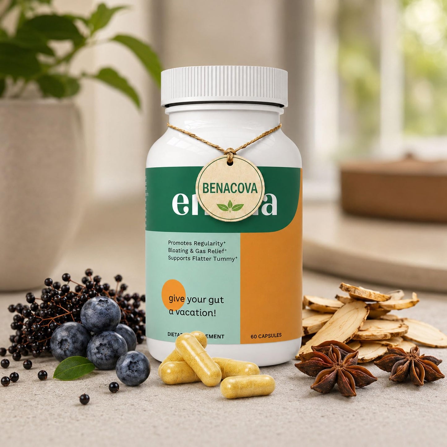 BENACOVA Emma-X Gut Health Relief Support Capsule 60 Count