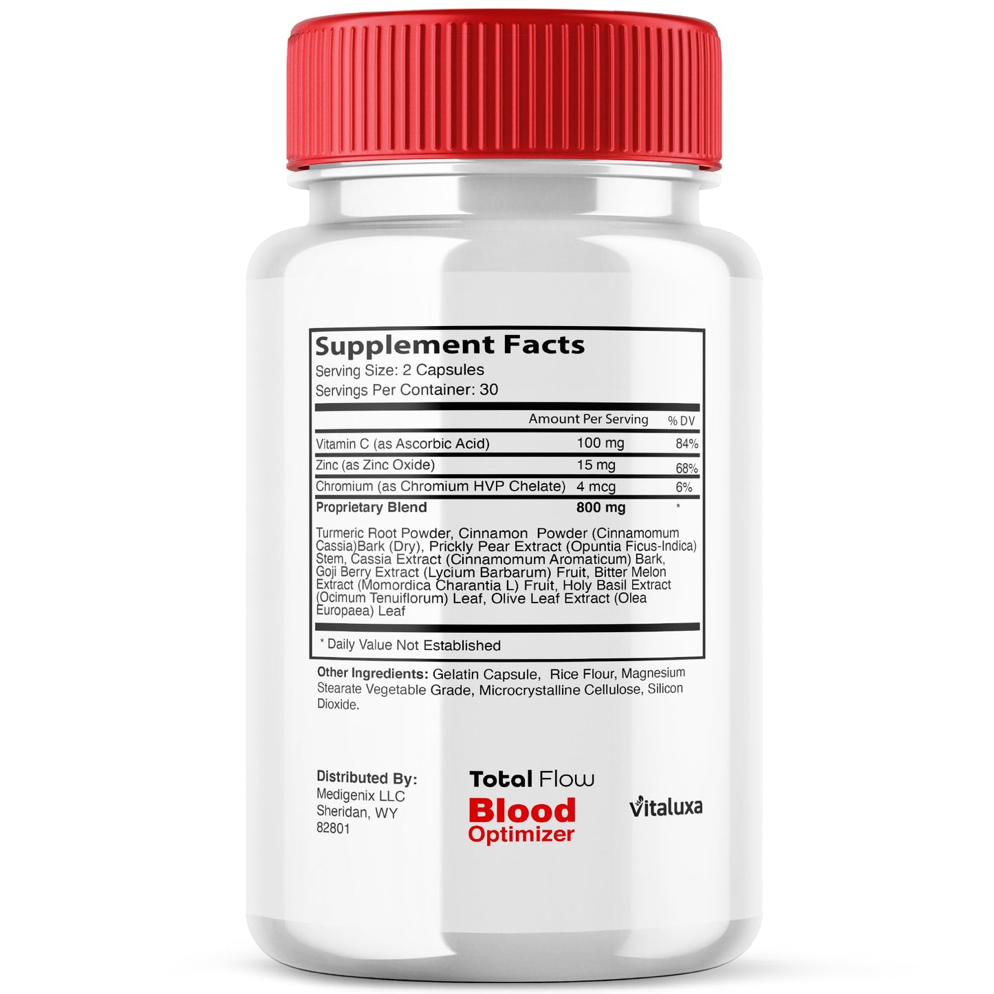 Vitaluxa Total Flow Blood Balance Blood Support Capsules 120 Count