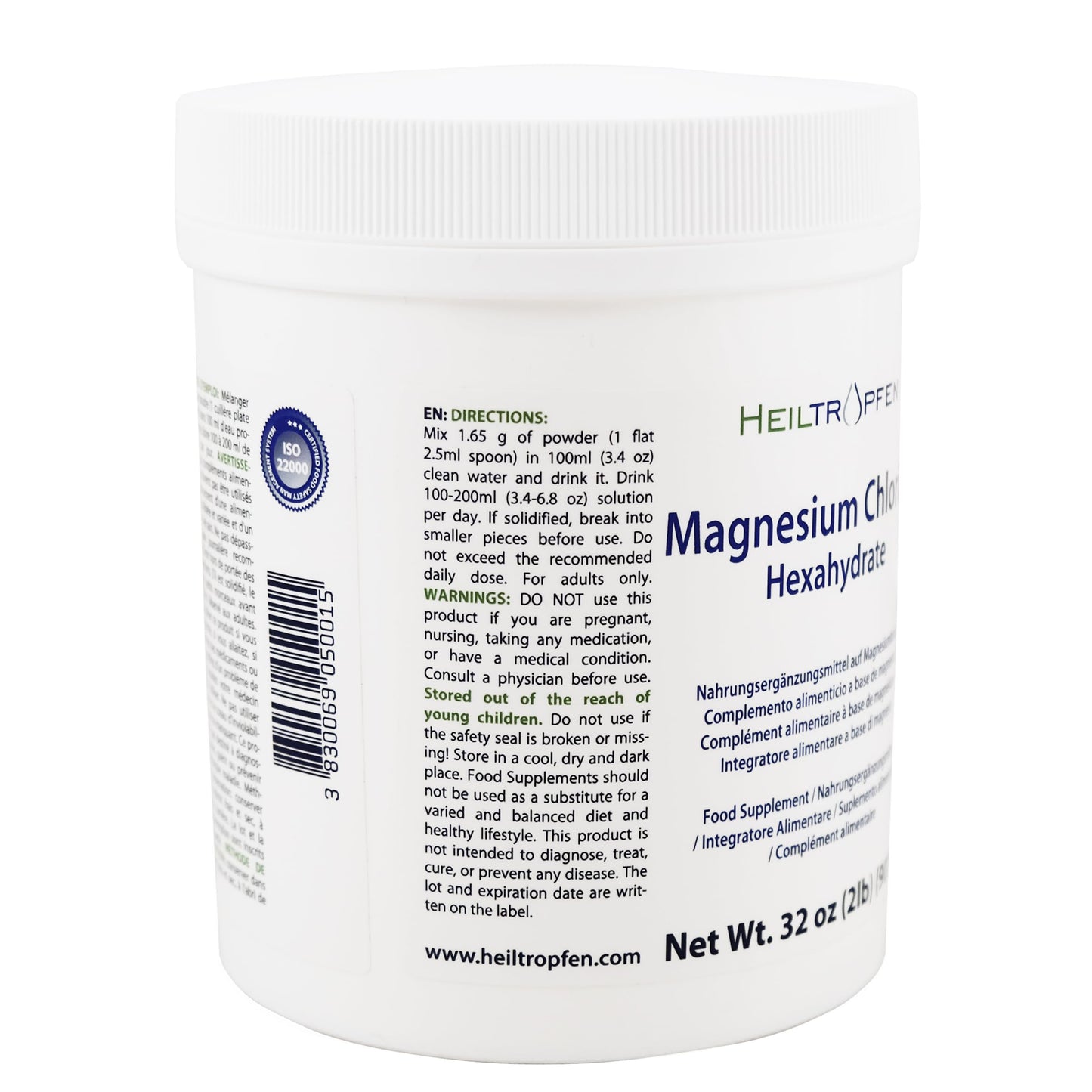 Heiltropfen Magnesium Chloride Hexahydrate Crystal Powder 32 Ounce