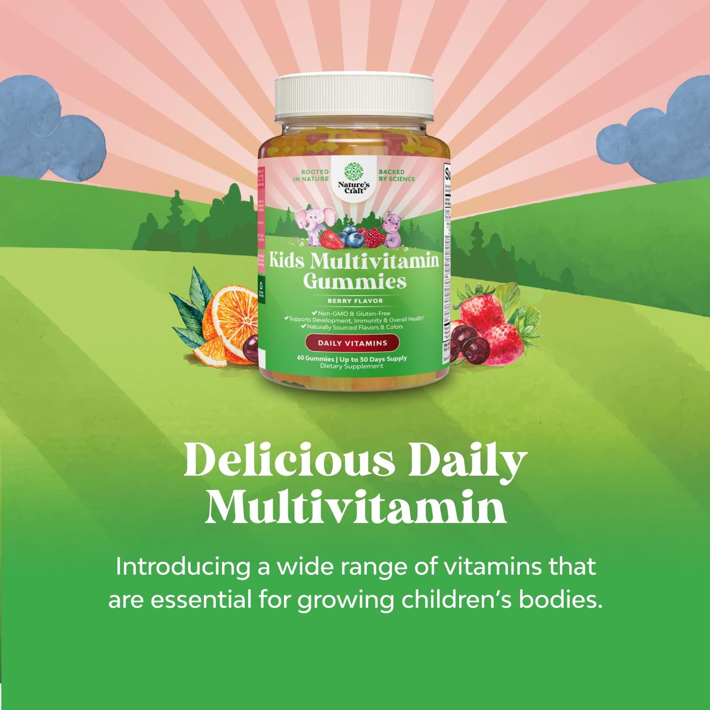 Natures Craft Kids Multivitamin Gummies 60 Count