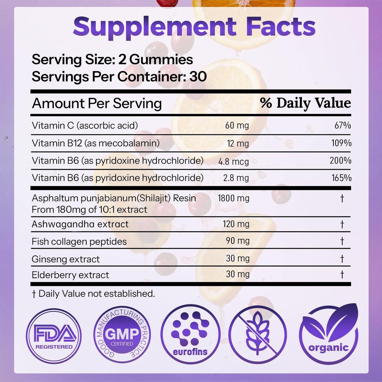 CareGem Natural Shilajit Gummies Gummy 60 Count