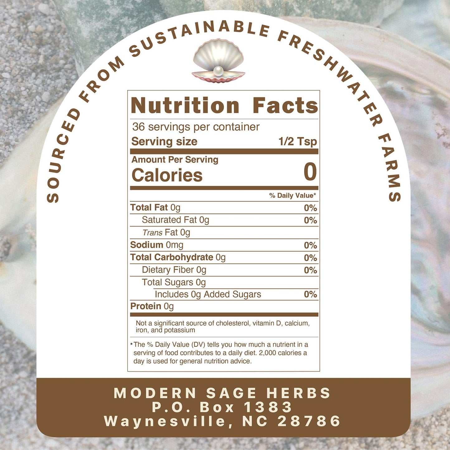Modern Sage Herbs Pure Pearl Powder 10:1 Super Concentrated Extract, 2.5 oz