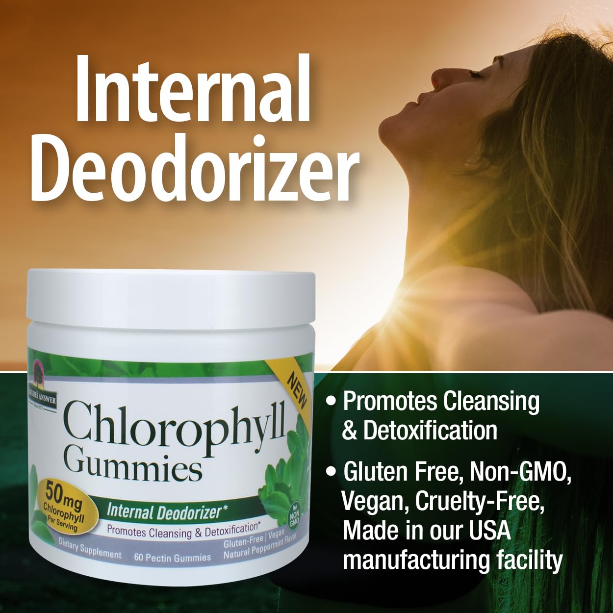 Nature's Answer Chlorophyll Gummies 60 Count