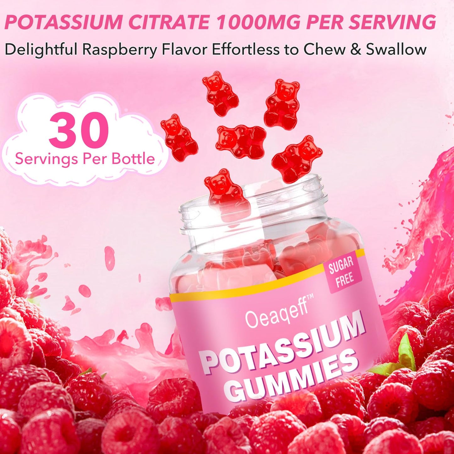 Oeaqeff Potassium Gummies Gummy 60 Count