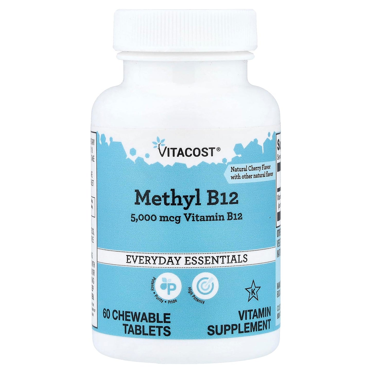 Vitacost Methyl B-12 Natural Cherry Chewable 60 Tablets