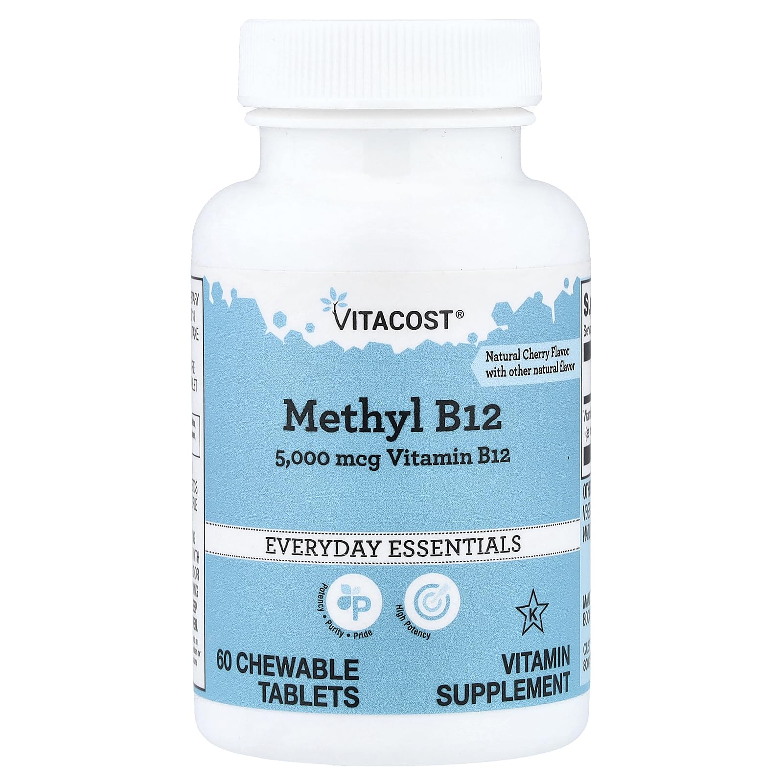 Vitacost Methyl B-12 Natural Cherry Chewable 60 Tablets