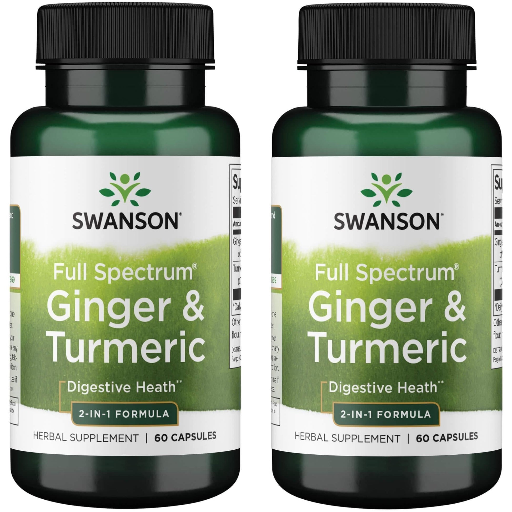 Swanson Full Spectrum Ginger & Turmeric Capsules 120