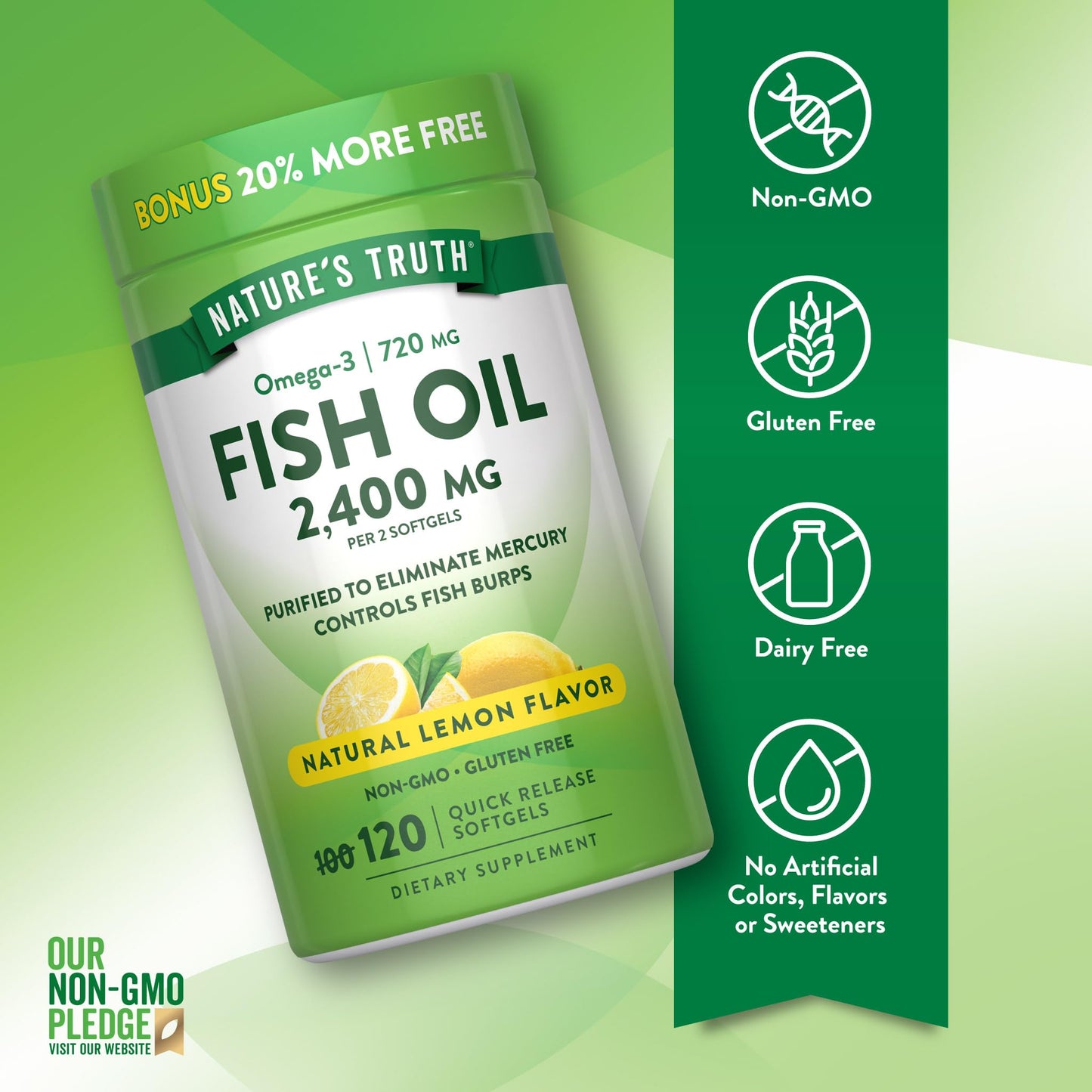 Nature's Truth Fish Oil Softgels 120