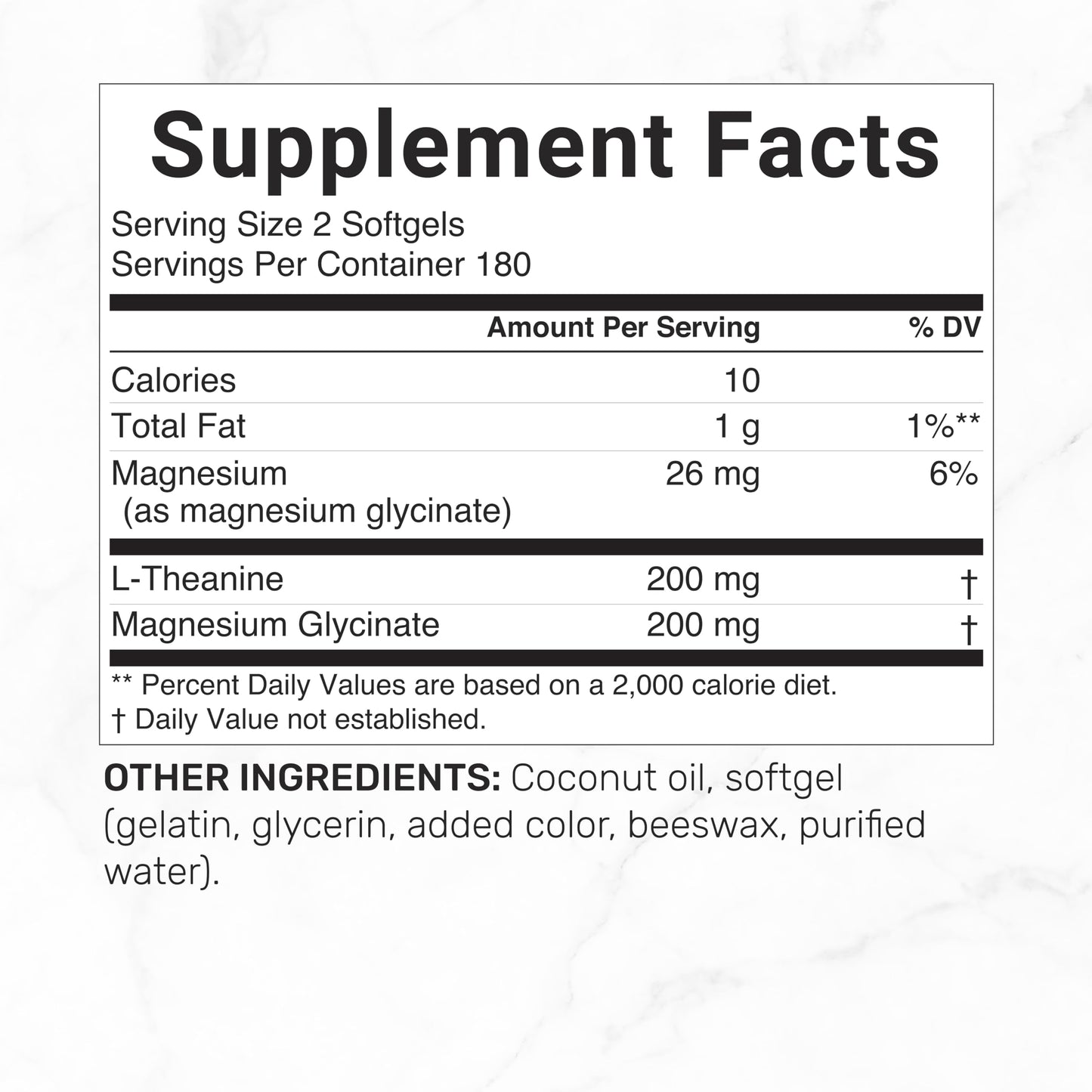 DEAL SUPPLEMENT L-Theanine with Magnesium Glycinate Softgels, 360 Count