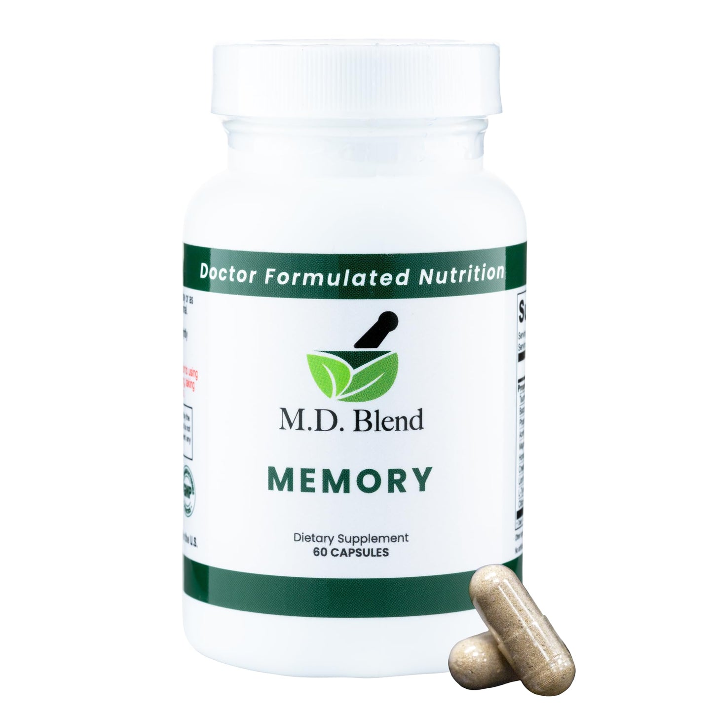 M.D. Blend Brain Supplements for Memory and Focus, 120 Capsules