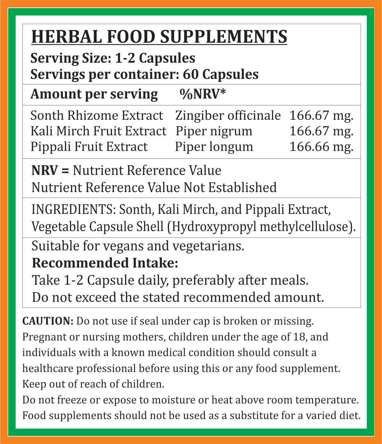 Satya Naturals Trikatu Forte Capsules 500 mg, 60 Count