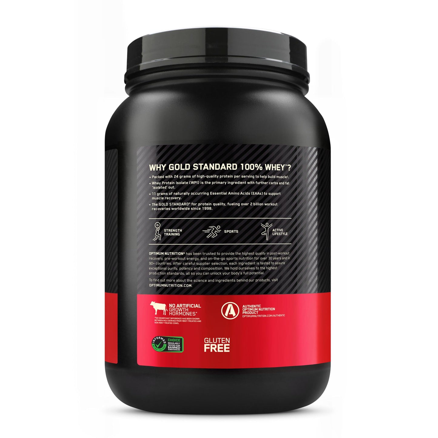 Optimum Nutrition Gold Standard 100% Whey Protein Powder from Whey Isolates Vanilla Ice Cream, 2 lb, 32 Servings