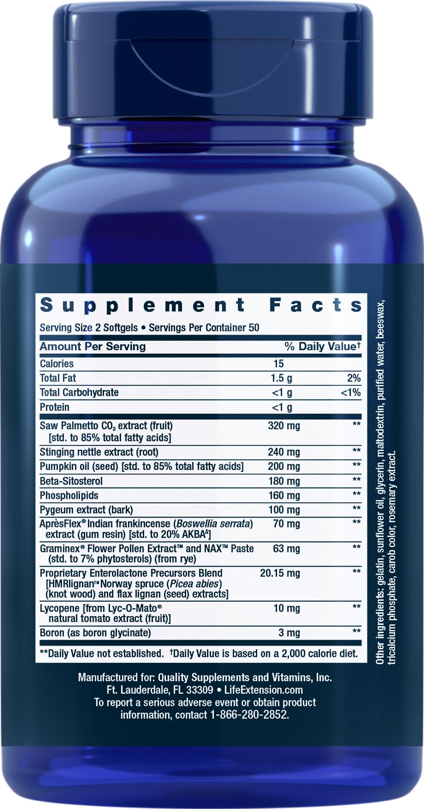 Life Extension Ultra Prostate Formula Softgels 200