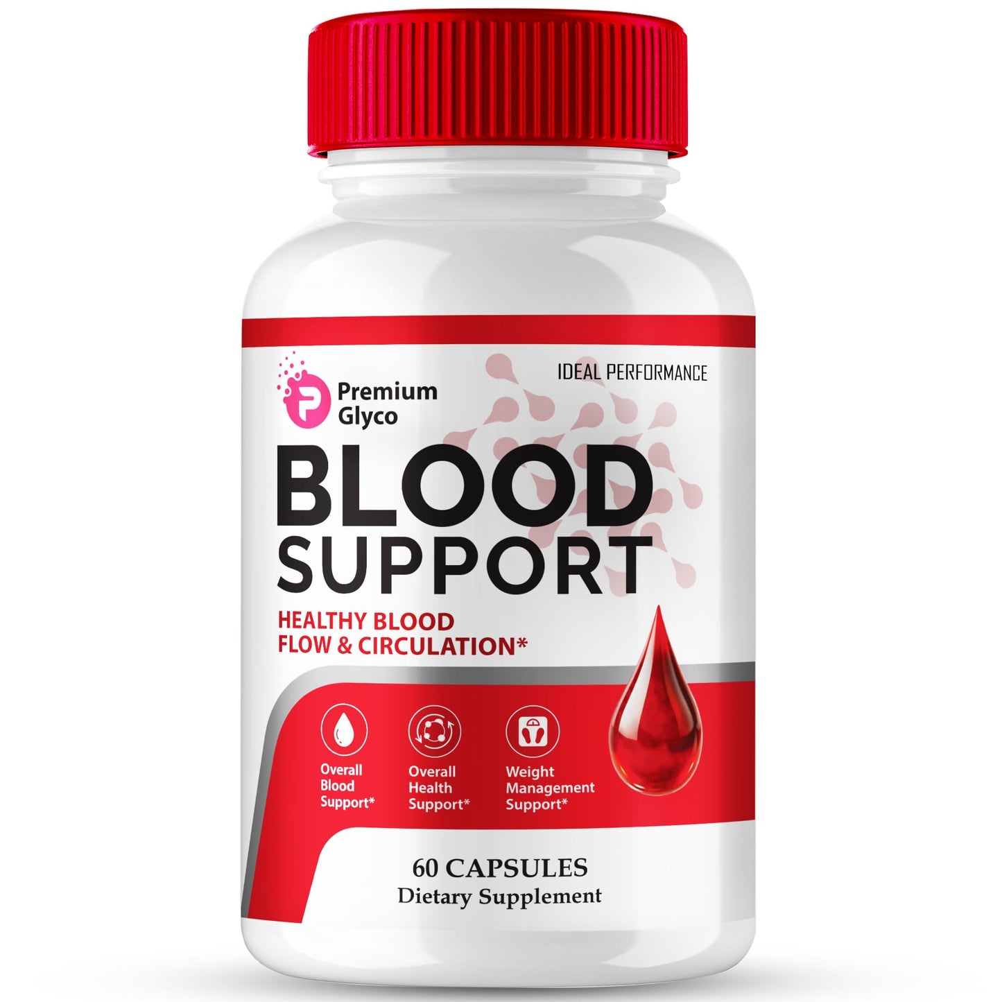 Ideal Performance Premium Glyco Advanced Blood Formula Capsules, 60 Count