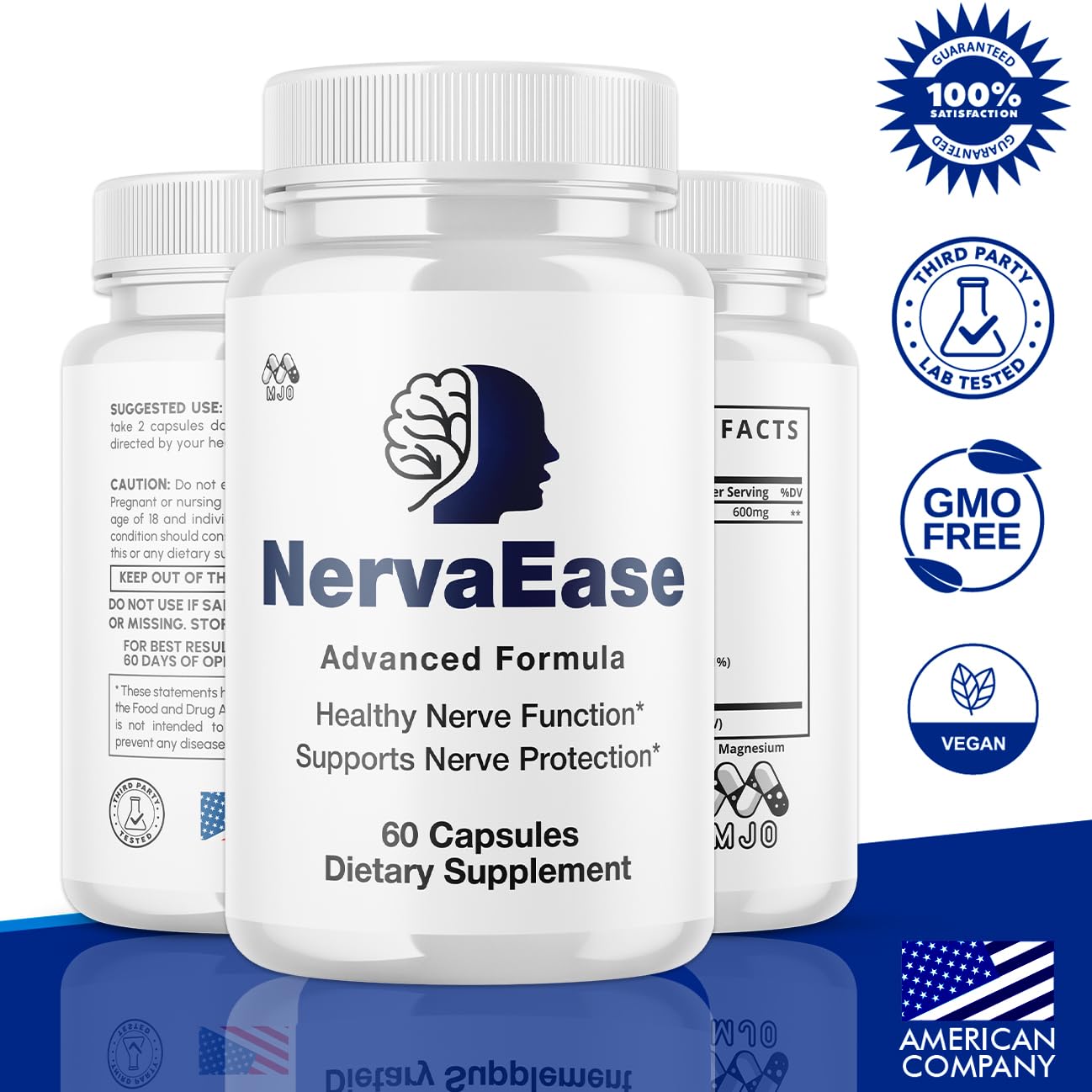 MJO NervaEase Capsules 60 Count