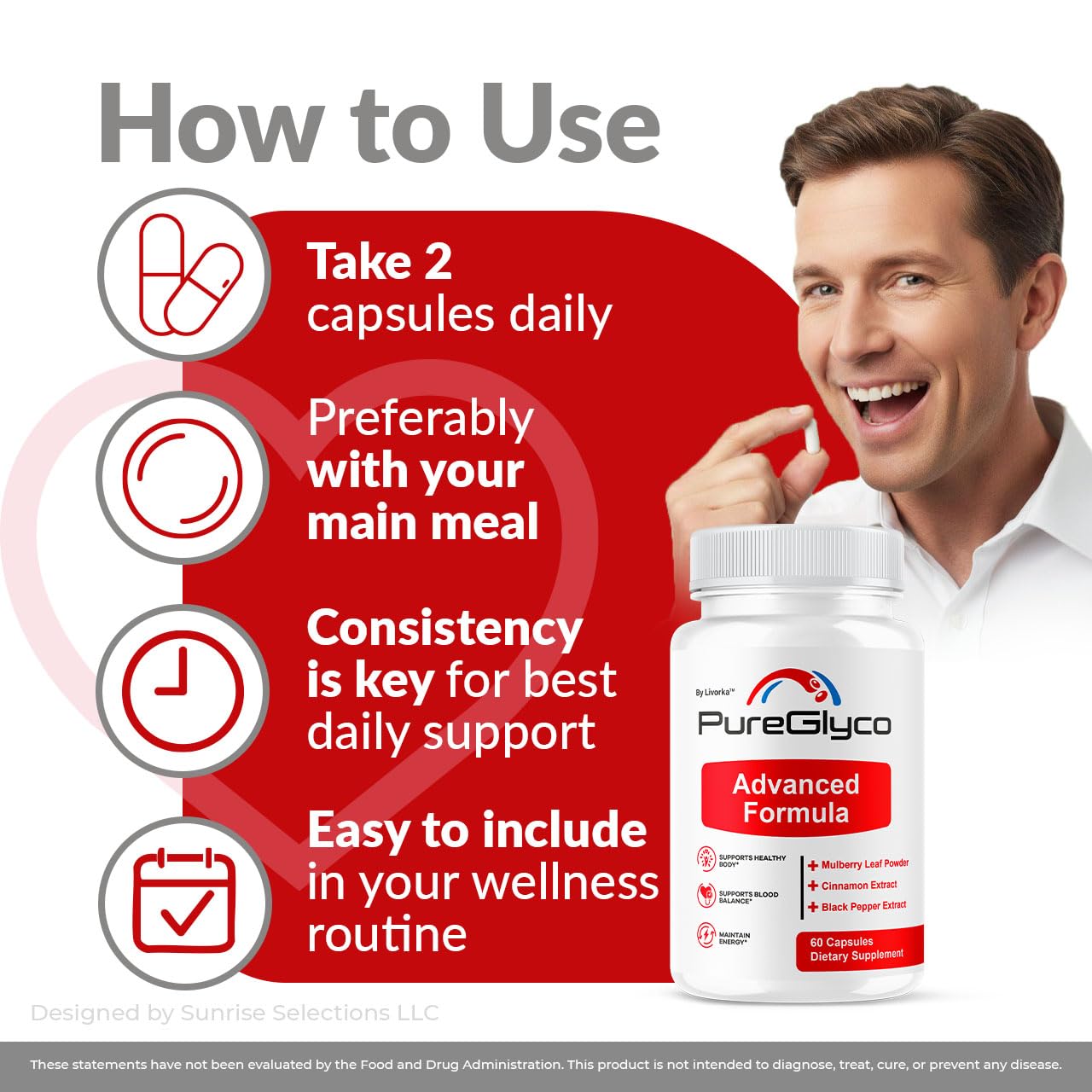 LIVORKA Pure Glyco Capsules 300 Capsules