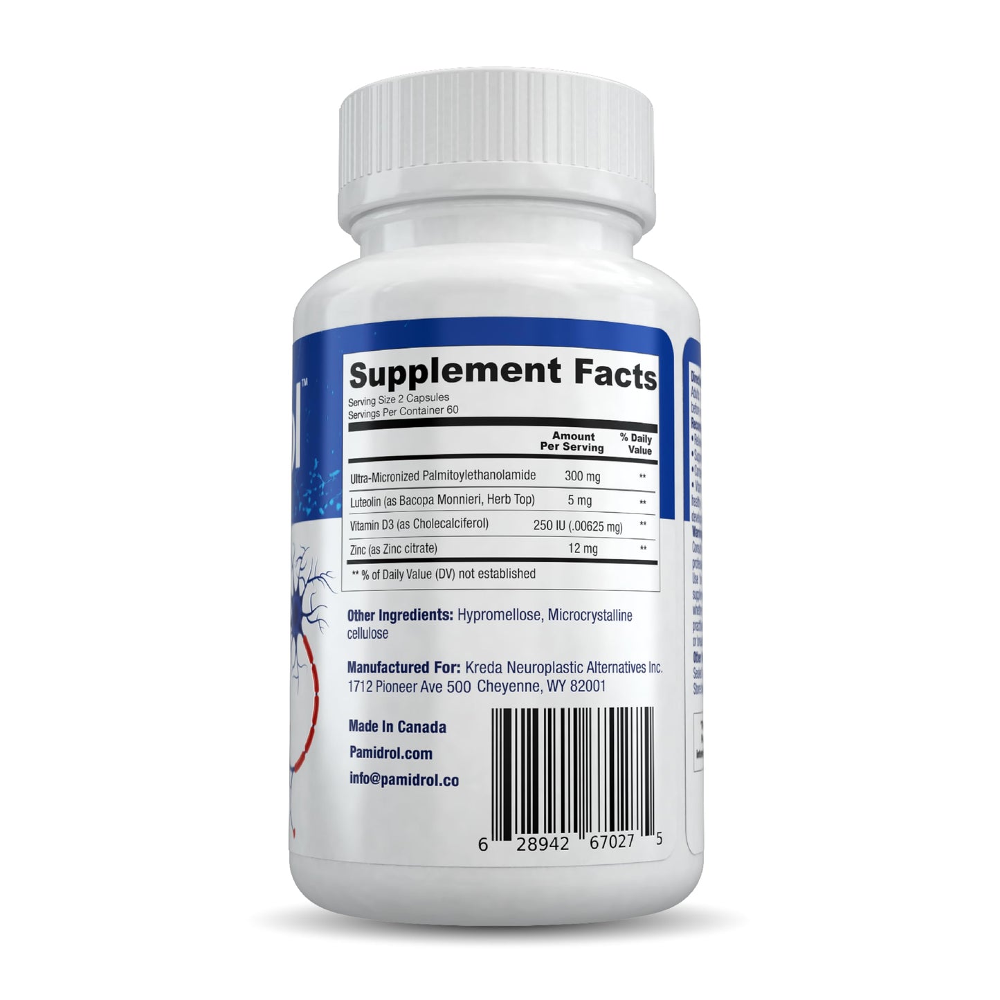 Pamidrol Extra Strength Nerve and Joint Support Capsules 120 Capsules