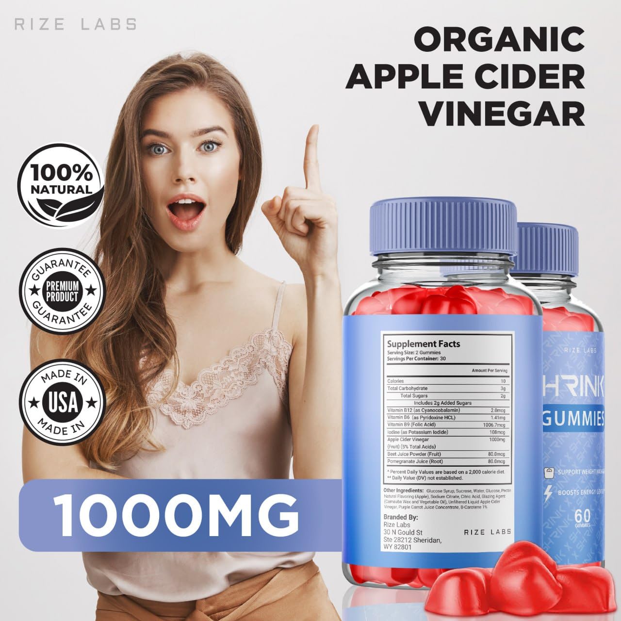 Rize Labs Shrink X Gummies 120 Gummies
