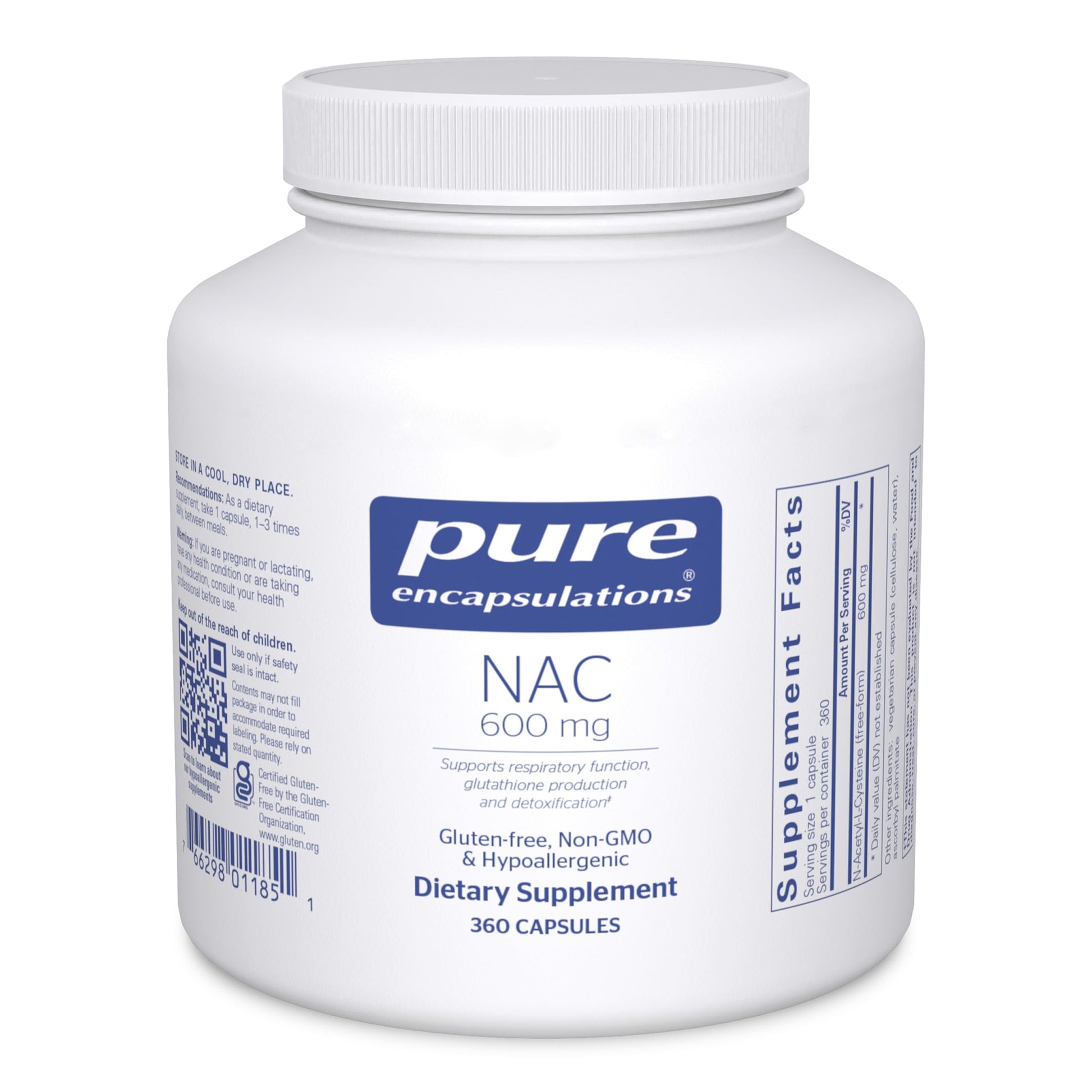 Pure Encapsulations NAC 600 mg, 360 Capsules
