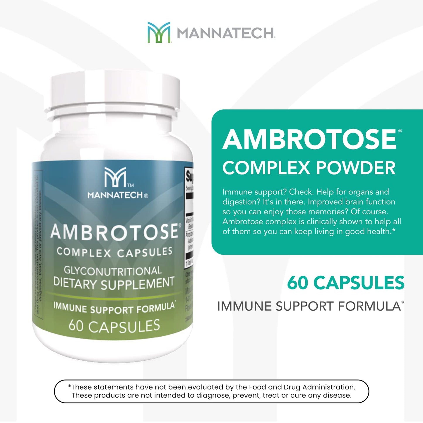 Mannatech Ambrotose Complex 60 Capsules