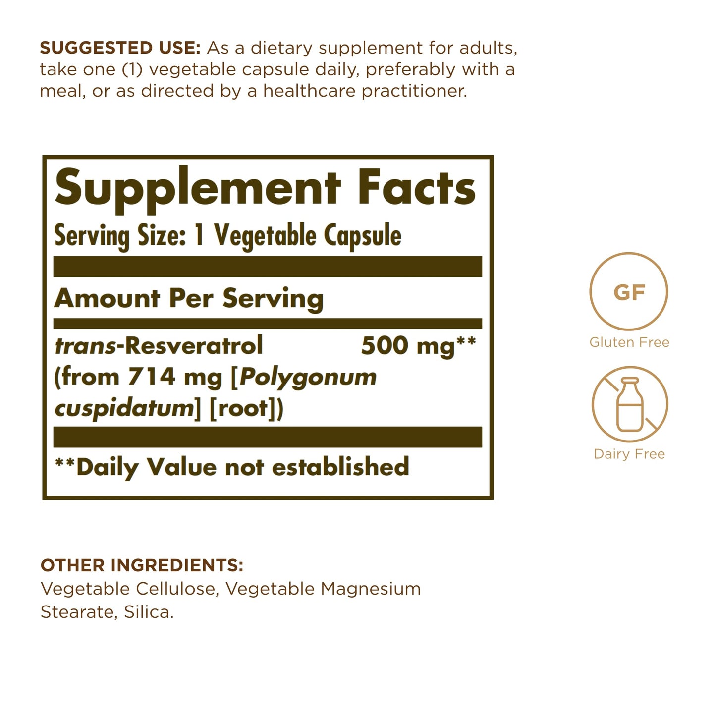 Solgar Resveratrol 500 mg Capsule, 30 Capsules