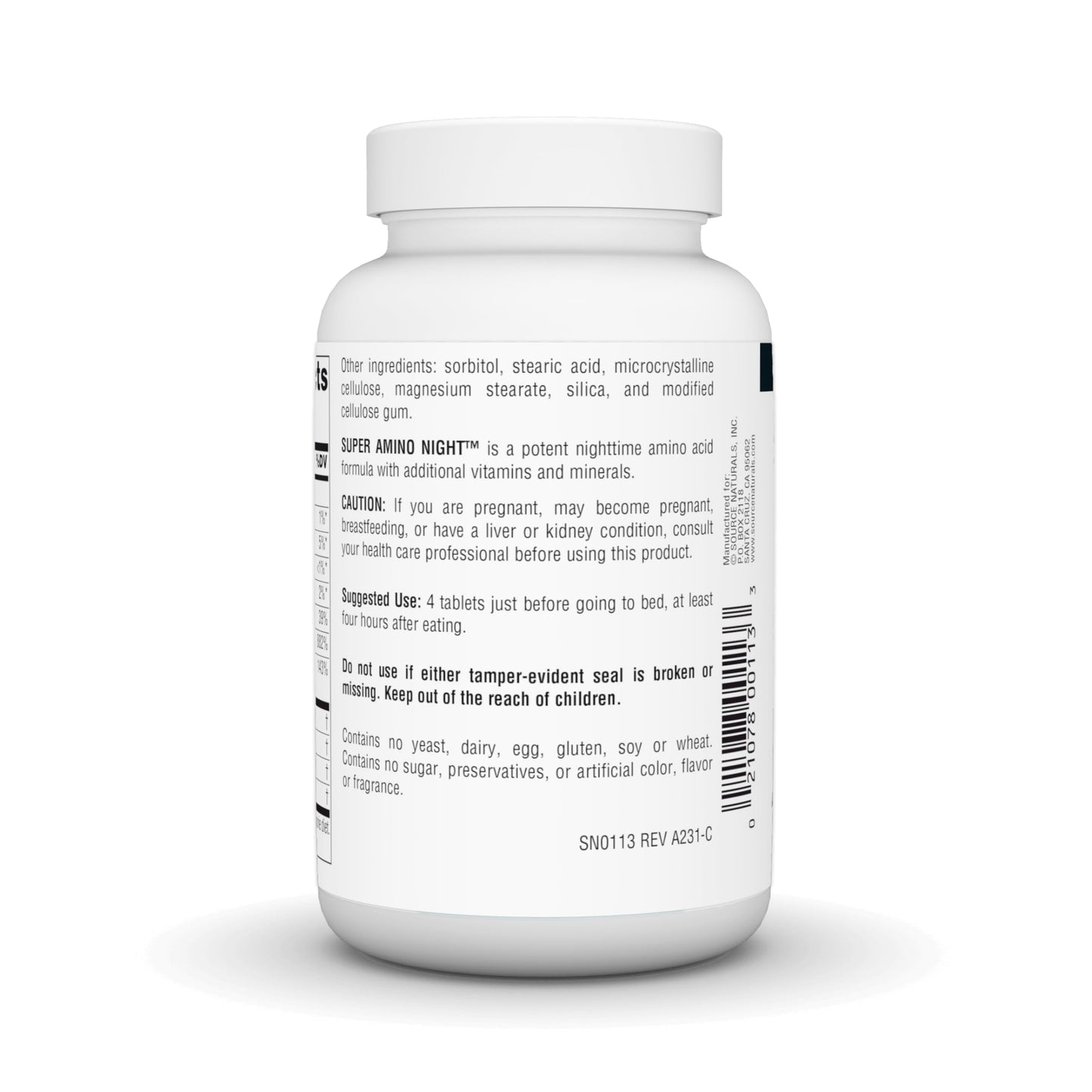 Source Naturals Super Amino Night 120 Tablets