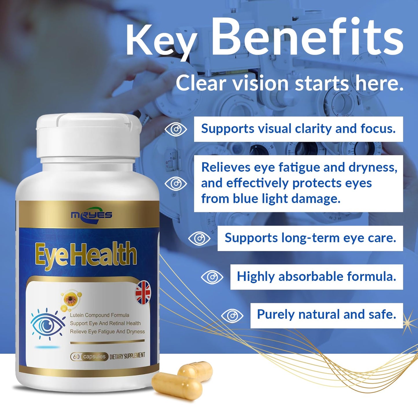 Anisx Lutein 20 mg with Zeaxanthin, Bilberry Extract, Vitamins E 60 Capsules