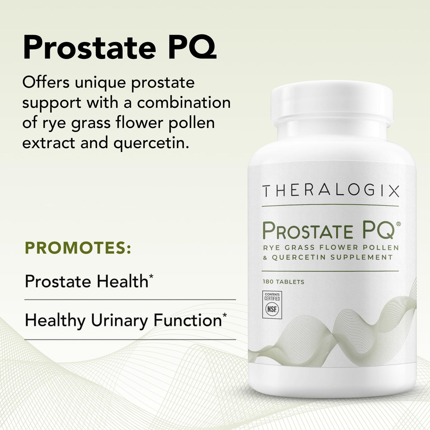 Theralogix Prostate PQ Rye Grass Pollen Extract & Quercetin, 180 Tablets