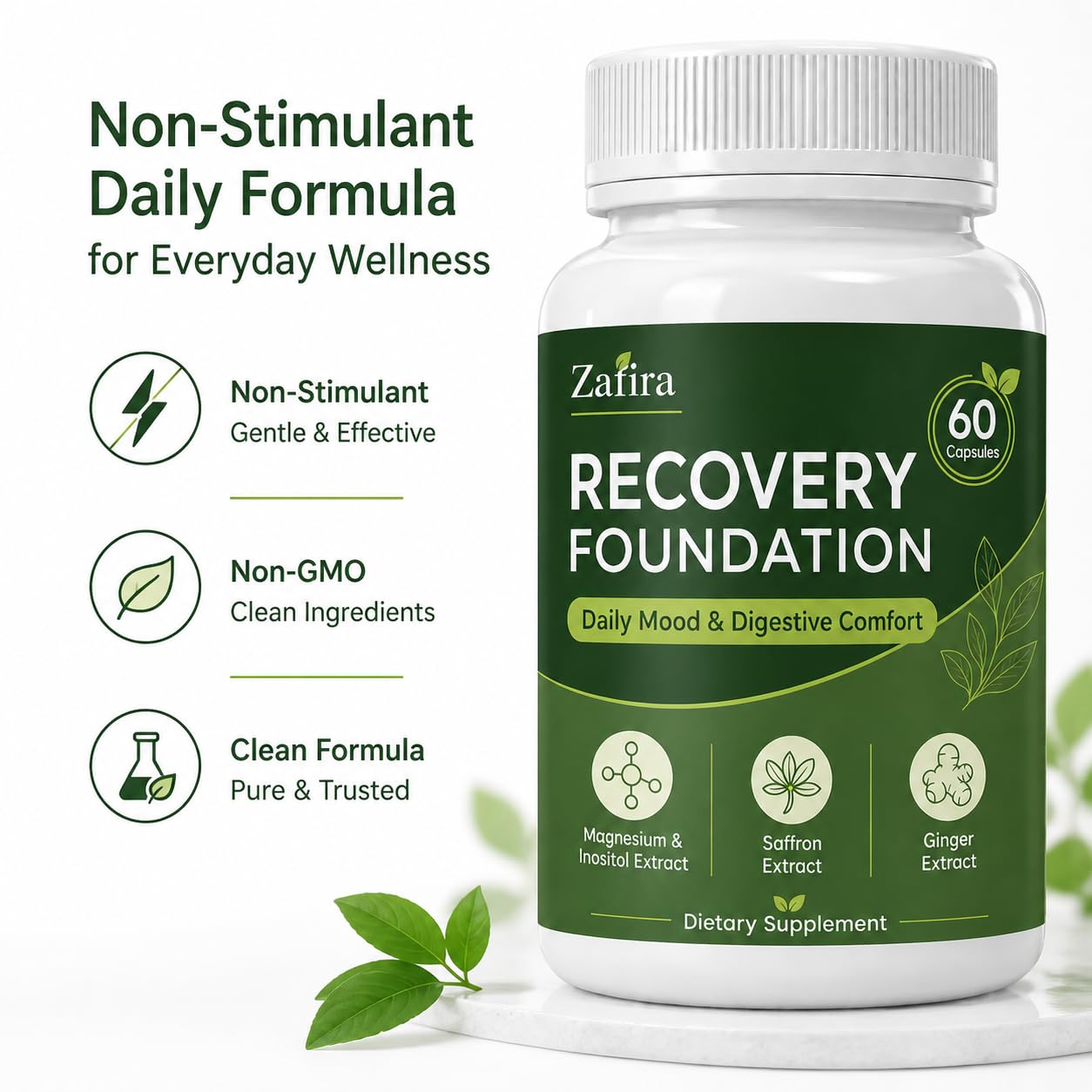 QUIVERA Zafira Organics Recovery Foundation Capsules, 60 Count