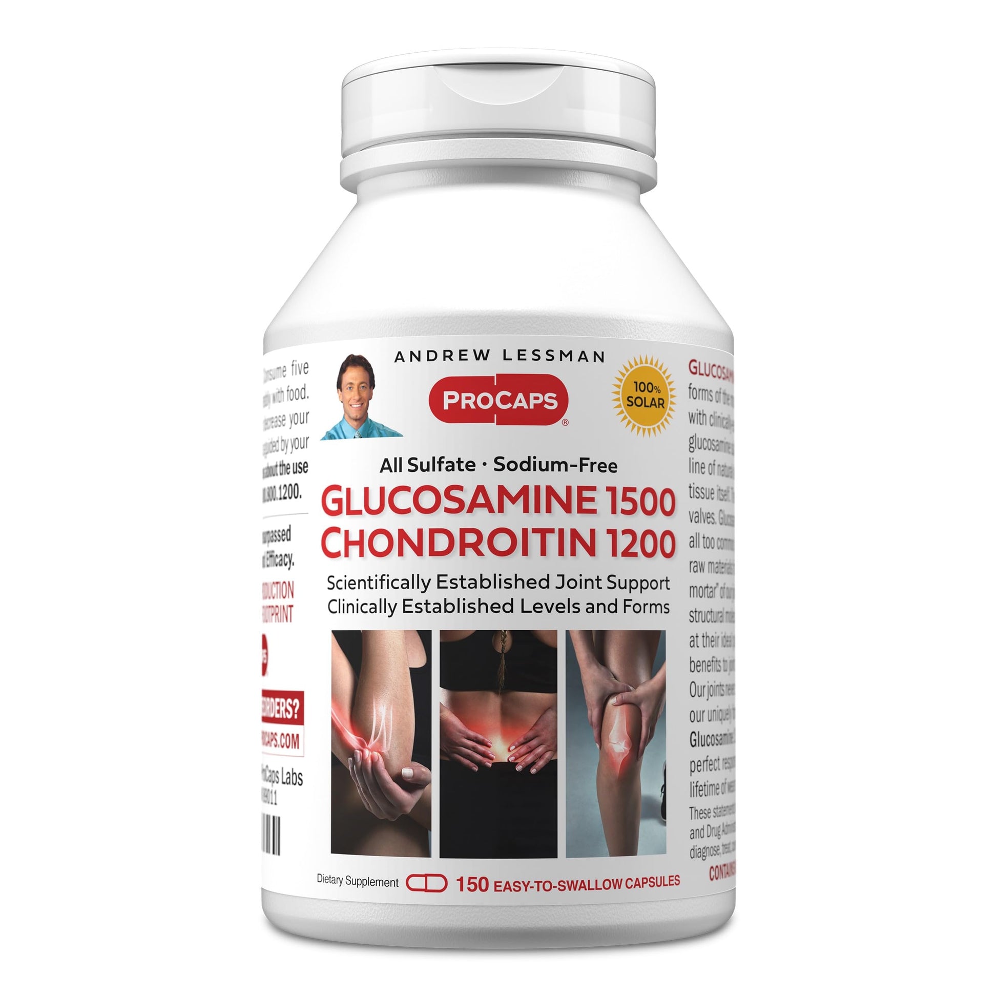 ANDREW LESSMAN Glucosamine 1500 Chondroitin 1200-150 Capsules, 150 Count