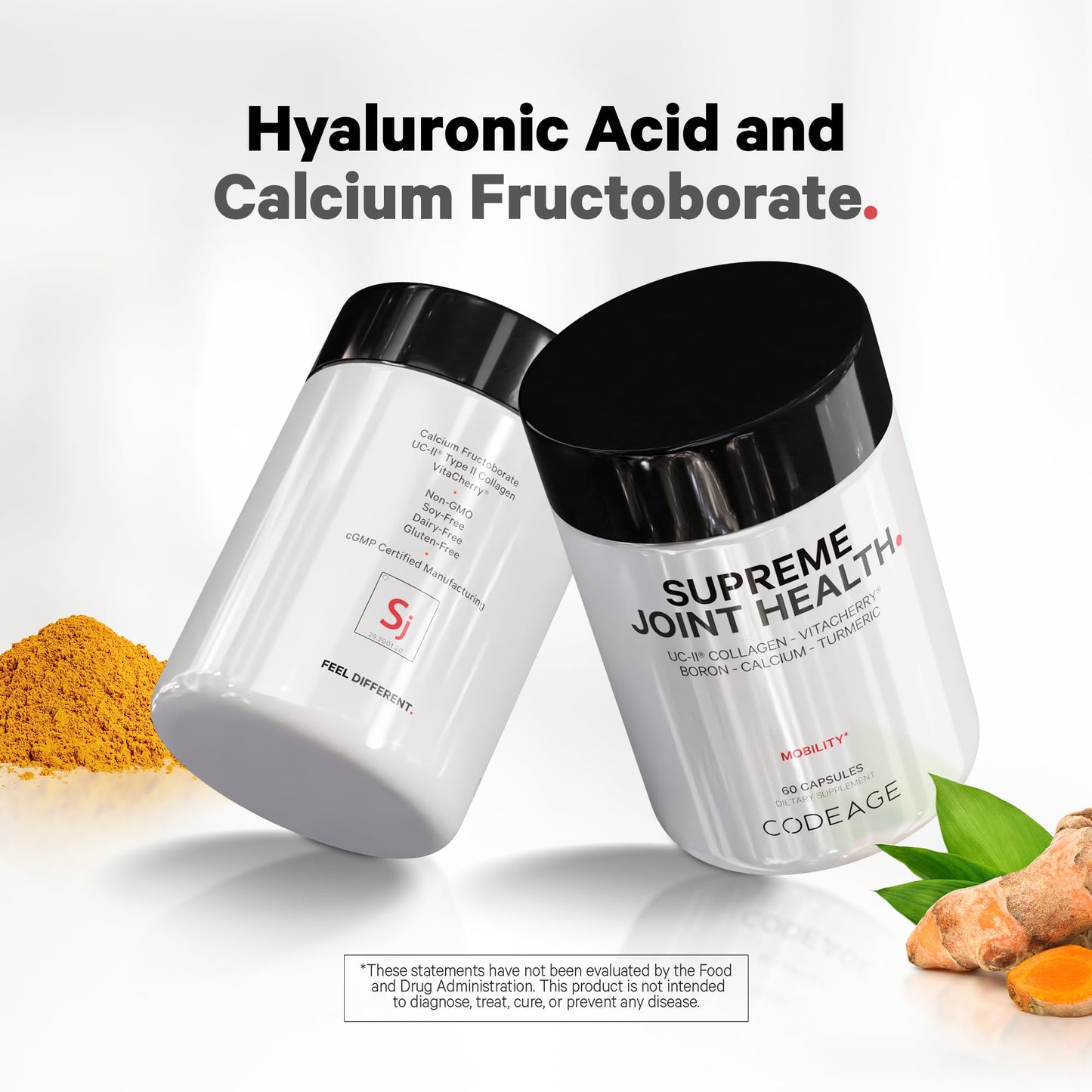 Codeage Supreme Joint Health UC-II Collagen Capsules Type II with VitaCherry Sport Cherries, Boron, Calcium Fructoborate, Hyaluronic Acid, Turmeric, Bromelain & Boswellia, Non-GMO, 60 Capsules